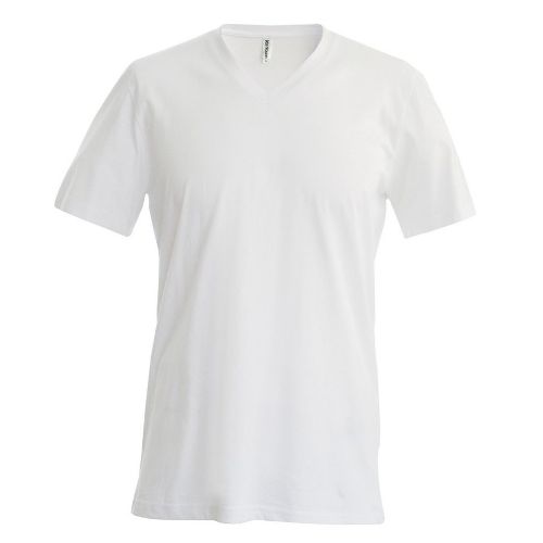 Kariban Men's Short-Sleeved V-Neck T-Shirt White