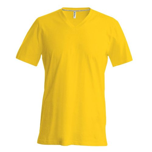 Kariban Men's Short-Sleeved V-Neck T-Shirt Yellow