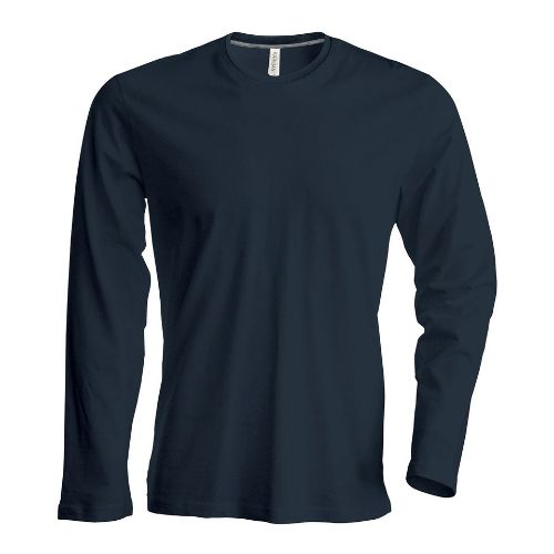 Kariban Men's Long-Sleeved Crew Neck T-Shirt Dark Grey