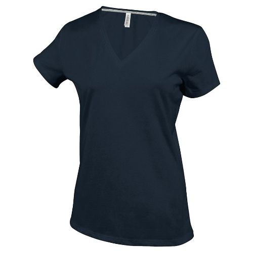 Kariban Ladies' Short-Sleeved V-Neck T-Shirt Dark Grey