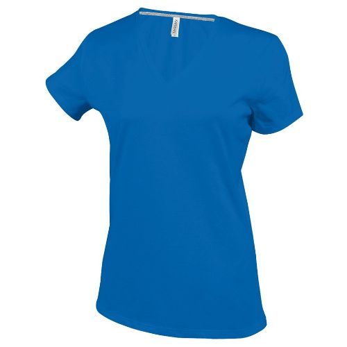 Kariban Ladies' Short-Sleeved V-Neck T-Shirt Royal Blue