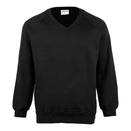 Maddins Kids Coloursure V-Neck Sweatshirt Black