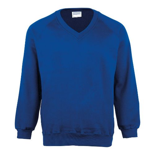 Maddins Kids Coloursure V-Neck Sweatshirt Royal