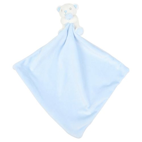 Mumbles Baby Animal Comforter With Rattle Blue Bear