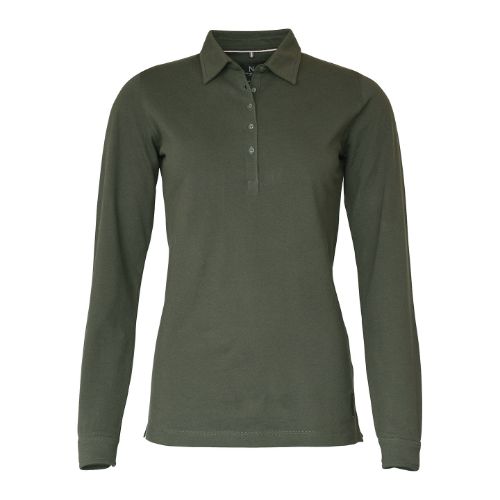 Nimbus Women's Carlington Deluxe Long Sleeve Polo Olive