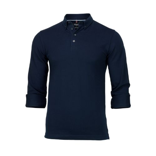 Nimbus Carlington Deluxe Long Sleeve Polo Dark Navy