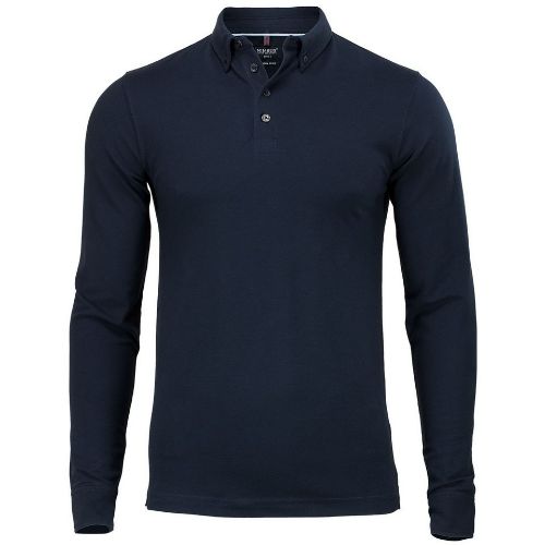 Nimbus Carlington Deluxe Long Sleeve Polo Navy