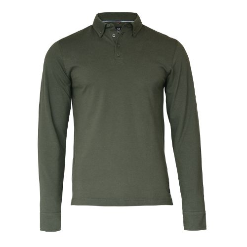 Nimbus Carlington Deluxe Long Sleeve Polo Olive