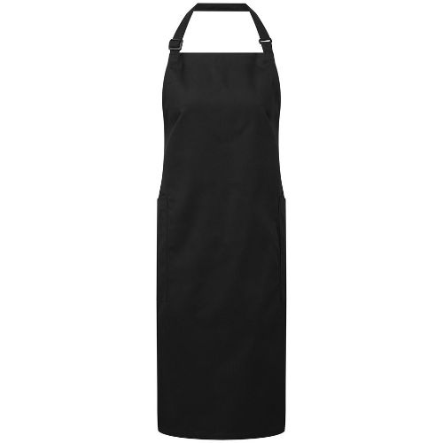 Premier Recycled Polyester And Cotton Bib Apron, Organic And Fairtrade Certified Black