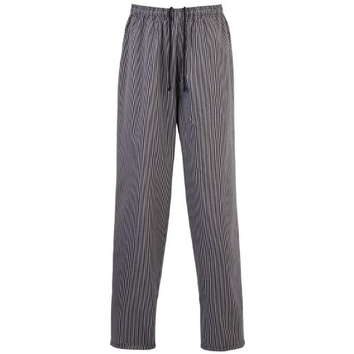 Premier Essential Chef's Trousers Black/Grey Fine Stripe