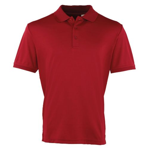 Premier Coolchecker Piqué Polo Burgundy