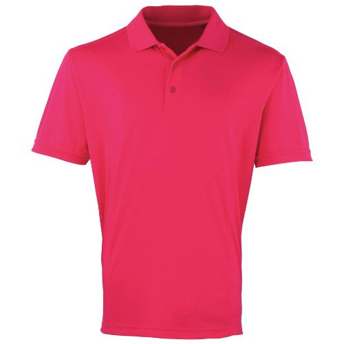 Premier Coolchecker Piqué Polo Hot Pink