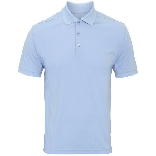 Premier Coolchecker Piqué Polo Light Blue