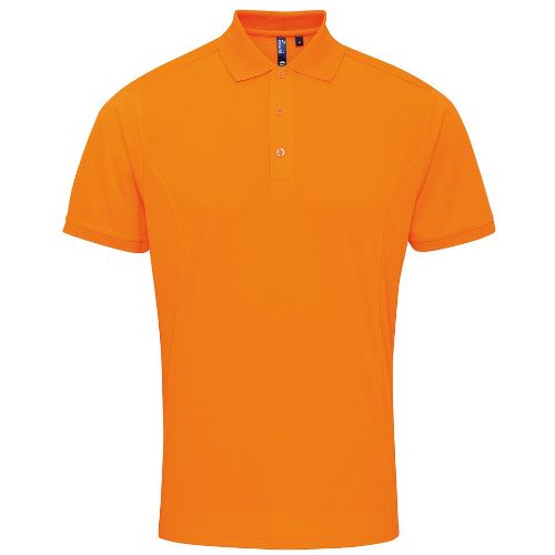 Premier Coolchecker Piqué Polo Neon Orange