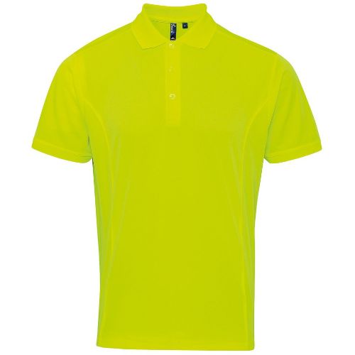 Premier Coolchecker Piqué Polo Neon Yellow