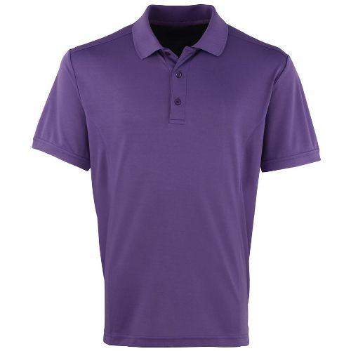 Premier Coolchecker Piqué Polo Purple