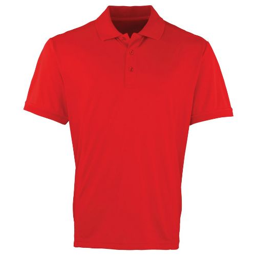 Premier Coolchecker Piqué Polo Red