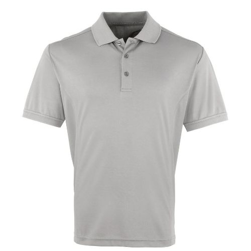 Premier Coolchecker Piqué Polo Silver