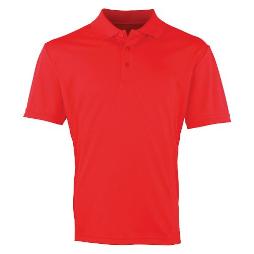 Premier Coolchecker Piqué Polo Strawberry Red