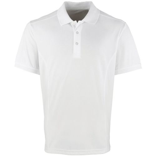 Premier Coolchecker Piqué Polo White