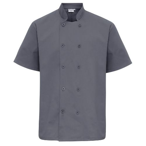Premier Short Sleeve Chef’S Jacket Steel