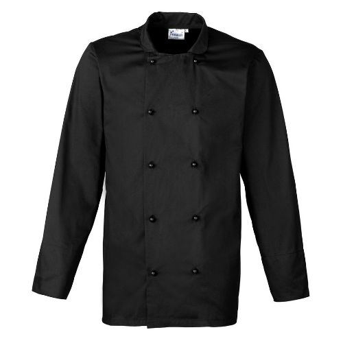 Premier Cuisine Long Sleeve Chef's Jacket Black