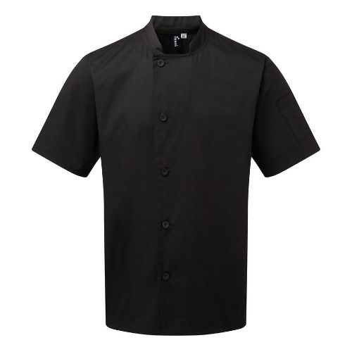 Premier Chef's Essential Short Sleeve Jacket Black