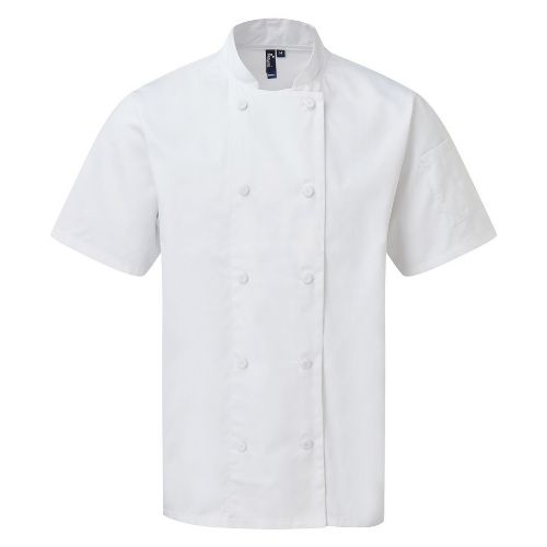 Premier Chefs Coolchecker Short Sleeve Jacket White