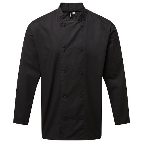 Premier Chef's Coolchecker Long Sleeve Jacket Black