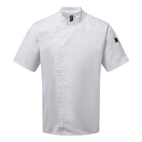 Premier Chef's Zip-Close Short Sleeve Jacket White