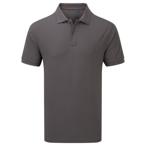 Premier Unisex Short Sleeve Polo Shirt, Powered By Heiq Viroblock Dark Grey