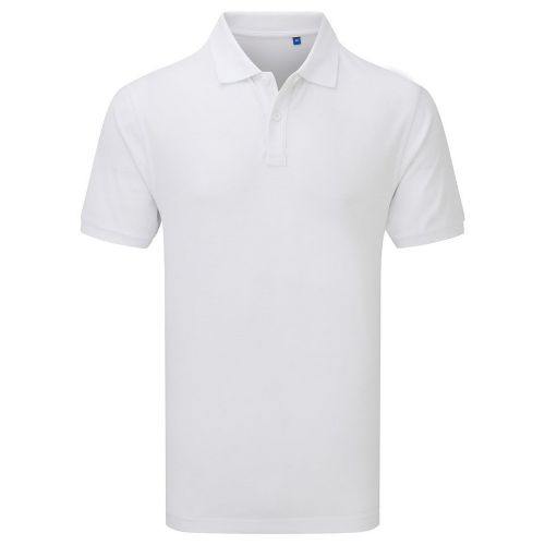 Premier Unisex Short Sleeve Polo Shirt, Powered By Heiq Viroblock White