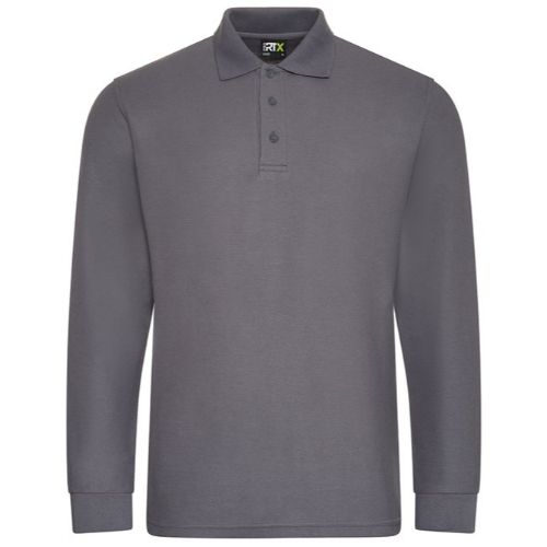 Prortx Pro Long Sleeve Polo Solid Grey