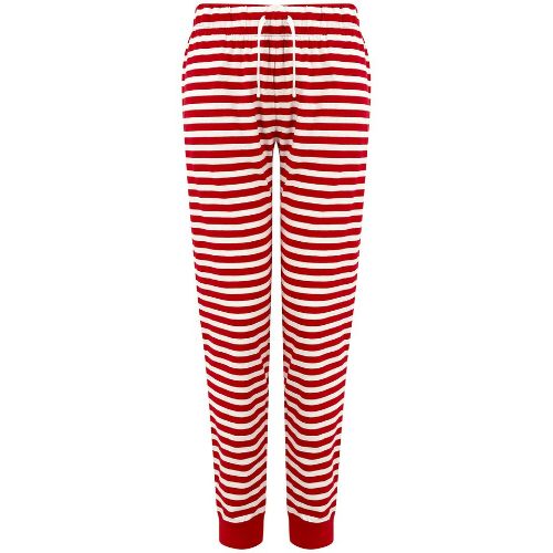 Sf Women's Cuffed Lounge Pants Red/White Stripes