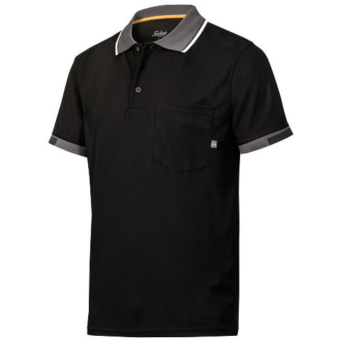 Snickers Allroundwork 37.5 Tech Short Sleeve Polo Shirt (2724) Black