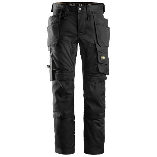 Snickers Allroundwork Stretch Trousers Holster Pockets Black