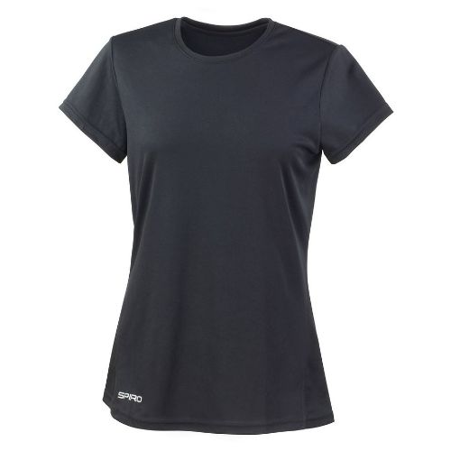 Spiro Women's Spiro Quick-Dry Short Sleeve T-Shirt Black