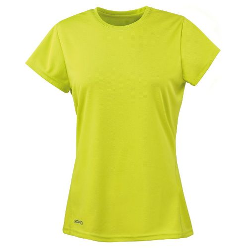 Spiro Women's Spiro Quick-Dry Short Sleeve T-Shirt Lime Green