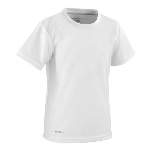 Spiro Spiro Quick-Dry Short Sleeve Junior T-Shirt White