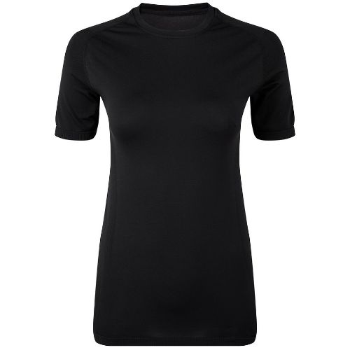 Tridri Women's Tridri Seamless '3D Fit' Multi-Sport Performance Short Sleeve Top Full Black