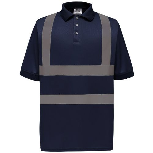 Yoko Hi-Vis Short Sleeve Polo (Hvj210) Navy