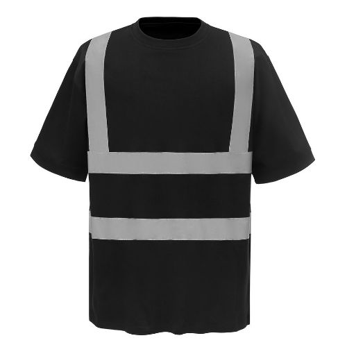 Yoko Hi-Vis Short Sleeve T-Shirt (Hvj410) Black
