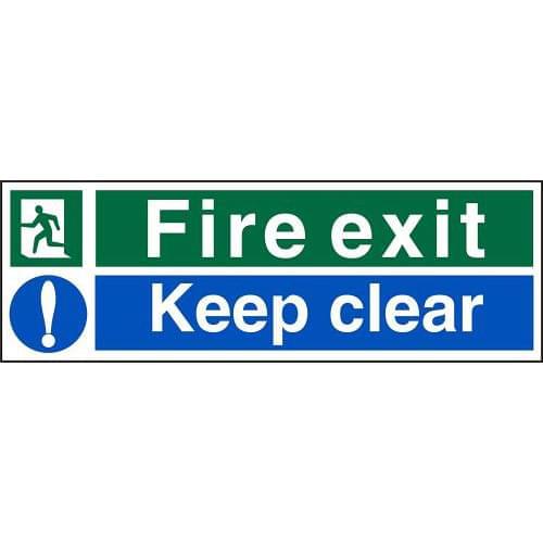 Fire Exit Keep Clear Sign