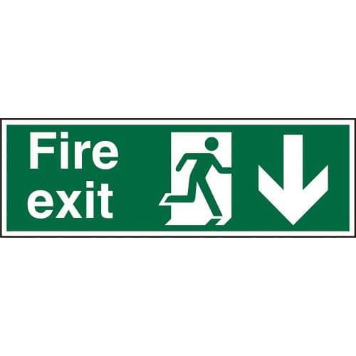 Fire Exit Down Sign