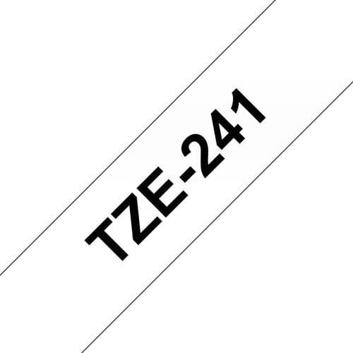 Brother TZE241 Black On White Label Tape 18mmx8m