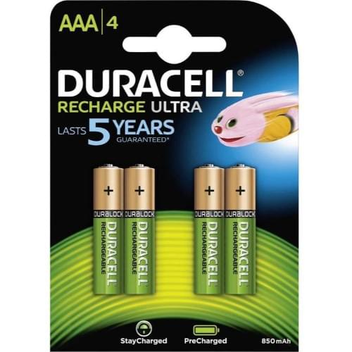 Duracell Ultra Power AAA Rechargeable Batteries PK4