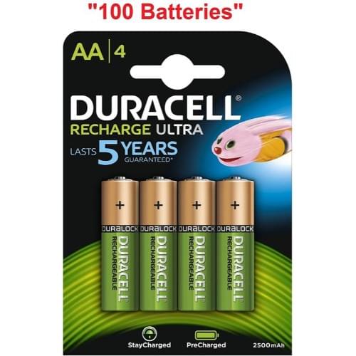 Duracell Ultra Power AA Rechargeable Batteries PK4