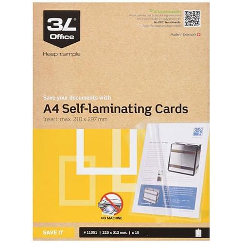 3L Self Laminating Cards A4 11051 (PK10)
