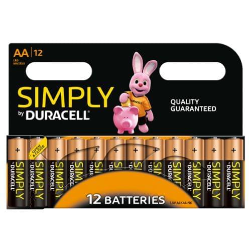 Duracell AA SIMPLY Batteries PK12