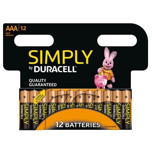 Duracell AAA SIMPLY Batteries PK12